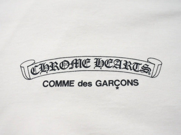 極美品 COMME des GARCONS コムデギャルソン × CHROME HEARTS クロムハーツ 半袖Tシャツ OT-T025 サイズL 2007年 クリスマス限定 中古 4b005053