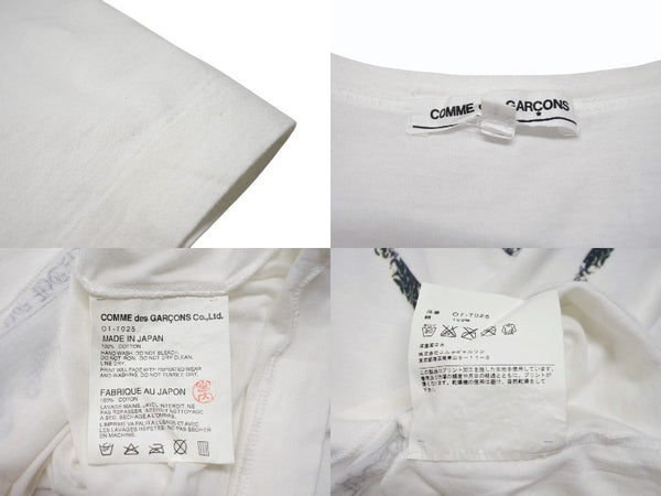 極美品 COMME des GARCONS コムデギャルソン × CHROME HEARTS クロムハーツ 半袖Tシャツ OT-T025 サイズL 2007年 クリスマス限定 中古 4b005053