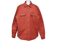 Load image into Gallery viewer, 極美品 Rick Owens リックオウエンス 21AW オーバーサイズ ボタンアップ シャツ ジャケット レッド コットン RU02A5729 サイズ52 中古 4b005054