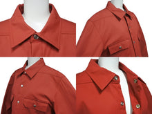 Load image into Gallery viewer, 極美品 Rick Owens リックオウエンス 21AW オーバーサイズ ボタンアップ シャツ ジャケット レッド コットン RU02A5729 サイズ52 中古 4b005054