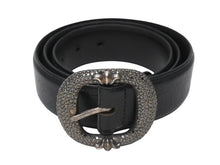Load image into Gallery viewer, CHROME HEARTS クロムハーツ ガンスリンガー ベルト ブラック ブラックダイヤモンド レザー 小物 シルバー925 1994 サイズ38 美品 中古 4b005056