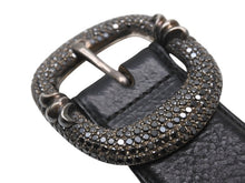 Load image into Gallery viewer, CHROME HEARTS クロムハーツ ガンスリンガー ベルト ブラック ブラックダイヤモンド レザー 小物 シルバー925 1994 サイズ38 美品 中古 4b005056