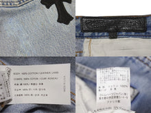 Load image into Gallery viewer, 新品未使用 CHROME HEARTS クロムハーツ クロスパッチ デニム パンツ リーバイス LEVI`S 501 オーダー サイズ31 ブルー 中古 4b005058