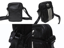 画像をギャラリービューアに読み込む, BALENCIAGA × adidas バレンシアガ アディダス コラボ スモール クロスボディ ショルダーバッグ ブラック ラムスキン ロゴ 721850 美品 中古 4b005060
