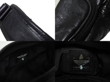 画像をギャラリービューアに読み込む, BALENCIAGA × adidas バレンシアガ アディダス コラボ スモール クロスボディ ショルダーバッグ ブラック ラムスキン ロゴ 721850 美品 中古 4b005060