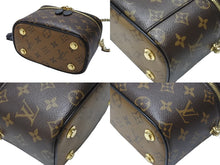 Load image into Gallery viewer, 新品同様 LOUIS VUITTON ルイヴィトン モノグラムリバース バニティNV PM 2WAYハンドバッグ M45165 ブラウン ゴールド金具 中古 4b005061