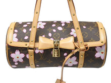 Load image into Gallery viewer, 新品同様 LOUIS VUITTON ルイヴィトン パピヨン ハンドバッグ M92009 モノグラム チェリーブロッサム ブラウン ピンク 村上隆 中古 4b005066