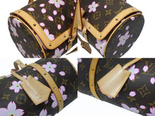Load image into Gallery viewer, 新品同様 LOUIS VUITTON ルイヴィトン パピヨン ハンドバッグ M92009 モノグラム チェリーブロッサム ブラウン ピンク 村上隆 中古 4b005066
