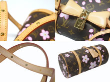 Load image into Gallery viewer, 新品同様 LOUIS VUITTON ルイヴィトン パピヨン ハンドバッグ M92009 モノグラム チェリーブロッサム ブラウン ピンク 村上隆 中古 4b005066