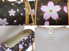 Load image into Gallery viewer, 新品同様 LOUIS VUITTON ルイヴィトン パピヨン ハンドバッグ M92009 モノグラム チェリーブロッサム ブラウン ピンク 村上隆 中古 4b005066