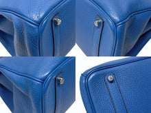 画像をギャラリービューアに読み込む, 極美品 HERMES エルメス BIRKIN バーキン35 ミコノス シルバー金具 トリヨンクレマンス ハンドバッグ □O刻印 中古 4b005067