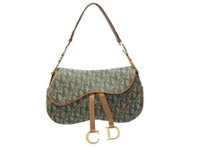Load image into Gallery viewer, Christian Dior クリスチャンディオール サドルバッグ ワンショルダーバッグ RU 0071 トロッター カーキ ガリアーノ期 美品 中古 4b005069