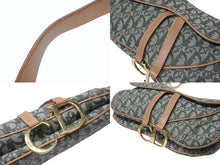 Load image into Gallery viewer, Christian Dior クリスチャンディオール サドルバッグ ワンショルダーバッグ RU 0071 トロッター カーキ ガリアーノ期 美品 中古 4b005069