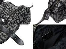 画像をギャラリービューアに読み込む, Christian Dior クリスチャンディオール ショルダーバッグ 04RU 0053 トロッター キャンバス レザー ブラック ガリアーノ期 美品 中古 4b005070