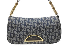 画像をギャラリービューアに読み込む, Christian Dior クリスチャンディオール マリスパール ワンショルダーバッグ PZ 0901 トロッター ネイビー ガリアーノ期 美品 中古 4b005072