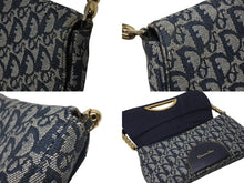 画像をギャラリービューアに読み込む, Christian Dior クリスチャンディオール マリスパール ワンショルダーバッグ PZ 0901 トロッター ネイビー ガリアーノ期 美品 中古 4b005072