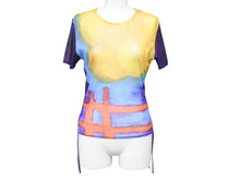 Load image into Gallery viewer, ISSEY MIYAKE イッセイミヤケ シアーカットソー IM31JK068 ナイロン マルチカラー サイズ2 美品 中古 4b005075