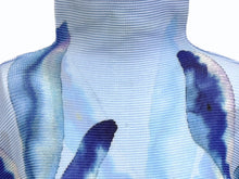 画像をギャラリービューアに読み込む, 極美品 me ISSEY MIYAKE ミーイッセイミヤケ 長袖カットソー MI41FJ631 フリーサイズ プリーツ ハイネック ブルー 中古 4b005077