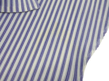 Load image into Gallery viewer, PLEATS PLEASE プリーツプリーズ イッセイミヤケ プリーツ ストライプ ブラウス PP51FK314 ブルー ホワイト サイズ3 美品 中古 4b005078