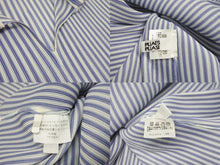 Load image into Gallery viewer, PLEATS PLEASE プリーツプリーズ イッセイミヤケ プリーツ ストライプ ブラウス PP51FK314 ブルー ホワイト サイズ3 美品 中古 4b005078
