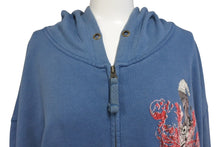 画像をギャラリービューアに読み込む, Ed Hardy エドハーディ グラフィックプリント ジップアップパーカー ネイビー ポリエステル サイズXL 美品 中古 4b005080