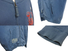 画像をギャラリービューアに読み込む, Ed Hardy エドハーディ グラフィックプリント ジップアップパーカー ネイビー ポリエステル サイズXL 美品 中古 4b005080