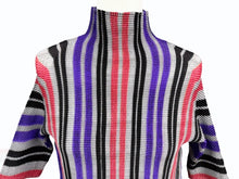 画像をギャラリービューアに読み込む, 極美品 ISSEY MIYAKE イッセイミヤケ PLEATS (T.) 半袖トップス PP68FK845 サイズ3 プリーツ マルチカラー 中古 4b005081