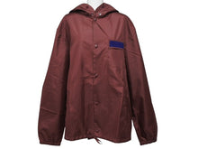 画像をギャラリービューアに読み込む, 極美品 MIUMIU ミュウミュウ フーデット ナイロン コーチ ジャケット ボルドー ポリエステル サイズM 90s アウター 中古 4b005085