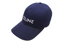 画像をギャラリービューアに読み込む, CELINE セリーヌ ベースボールキャップ ハット 帽子 2AUA1242N サイズM ネイビー ホワイト ロゴ刺繍 良品 中古 4b005090