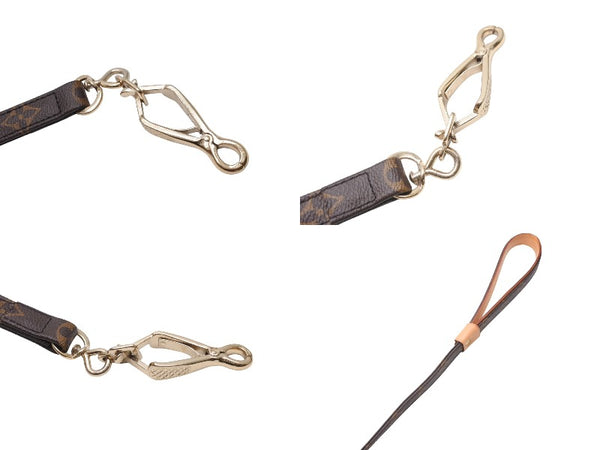 極美品 LOUIS VUITTON ルイヴィトン レッス バクスターMM リード M58056 モノグラム ペット用品 小型犬 中古 4b005107