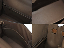 Load image into Gallery viewer, 未使用 HERMES エルメス KELLY ケリートリコロール25 外縫い 2WAYハンドバッグ ヴォーエプソン トープ アルザン ビスキュイ シルバー金具 U刻印 中古 4b005109