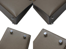 Load image into Gallery viewer, 未使用 HERMES エルメス KELLY ケリートリコロール25 外縫い 2WAYハンドバッグ ヴォーエプソン トープ アルザン ビスキュイ シルバー金具 U刻印 中古 4b005109