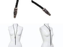Load image into Gallery viewer, 極美品 CHROME HEARTS クロムハーツ ボロ タイニークラシック オーバルループタイ レザー シルバー925 中古 4b005110