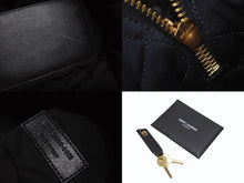 画像をギャラリービューアに読み込む, 新品同様 SAINT LAURENT サンローラン YSLロゴ ジャイアントトラベルバッグ キルティング レザー ブラック ゴールド金具 中古 4b005111