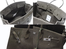 Load image into Gallery viewer, READYMADE レディメイド Travel Bag トラベルバッグ クロコ型押し サイズL 再構築 バーキン50型 ハンドバッグ オリーブ 美品 中古 4b005112