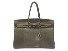 Load image into Gallery viewer, READYMADE レディメイド Travel Bag トラベルバッグ クロコ型押し サイズL 再構築 バーキン50型 ハンドバッグ オリーブ 美品 中古 4b005112