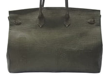 Load image into Gallery viewer, READYMADE レディメイド Travel Bag トラベルバッグ クロコ型押し サイズL 再構築 バーキン50型 ハンドバッグ オリーブ 美品 中古 4b005112