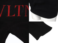 Load image into Gallery viewer, VALENTINO ヴァレンティノ ニット トレーナー SB3KC10546T ウール カシミヤ ブラック レッド サイズS 美品 中古 4b005119