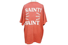 画像をギャラリービューアに読み込む, 極美品 SAINT MICHAEL セントマイケル S/S TEE SAINT 半袖Tシャツ サイズM プリント ヴィンテージ加工 レッド ホワイト 中古 4b005122