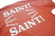 画像をギャラリービューアに読み込む, 極美品 SAINT MICHAEL セントマイケル S/S TEE SAINT 半袖Tシャツ サイズM プリント ヴィンテージ加工 レッド ホワイト 中古 4b005122