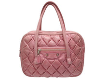 画像をギャラリービューアに読み込む, BALENCIAGA バレンシアガ ザ マトラッセ ハンドバッグ キルティング 182089 502752 ゴートスキン ピンク シルバー金具 良品 中古 4b005124