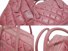 画像をギャラリービューアに読み込む, BALENCIAGA バレンシアガ ザ マトラッセ ハンドバッグ キルティング 182089 502752 ゴートスキン ピンク シルバー金具 良品 中古 4b005124