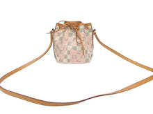 画像をギャラリービューアに読み込む, LOUIS VUITTON ルイヴィトン ナノノエ ミニショルダーバッグ N60052 ダミエアズールキャンバス レザー ベージュ 美品 中古 4b005127