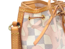 画像をギャラリービューアに読み込む, LOUIS VUITTON ルイヴィトン ナノノエ ミニショルダーバッグ N60052 ダミエアズールキャンバス レザー ベージュ 美品 中古 4b005127