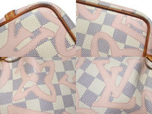 画像をギャラリービューアに読み込む, LOUIS VUITTON ルイヴィトン ナノノエ ミニショルダーバッグ N60052 ダミエアズールキャンバス レザー ベージュ 美品 中古 4b005127