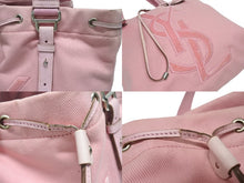 Load image into Gallery viewer, YVES SAINT LAURENT イヴ サンローラン トートバッグ カハラトート 121631 002122 キャンバス レザー ピンク 良品 中古 4b005131
