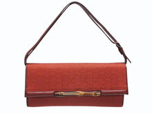 画像をギャラリービューアに読み込む, GUCCI グッチ ミニショルダーバッグ ハンドバッグ 2way バンブー 117594 GGキャンバス ワインレッド 美品 中古 4b005134