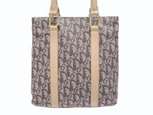 画像をギャラリービューアに読み込む, Christian Dior クリスチャンディオール トロッター トートバッグ キャンバス レザー ブラウン 美品 中古 4b005140