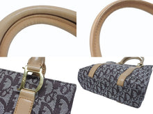 画像をギャラリービューアに読み込む, Christian Dior クリスチャンディオール トロッター トートバッグ キャンバス レザー ブラウン 美品 中古 4b005140