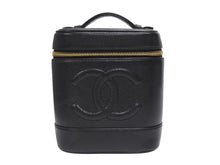 Load image into Gallery viewer, 極美品 CHANEL シャネル ハンドバッグ バニティバッグ ココマーク 7番台 キャビアスキン ブラック ゴールド金具 中古 4b005141